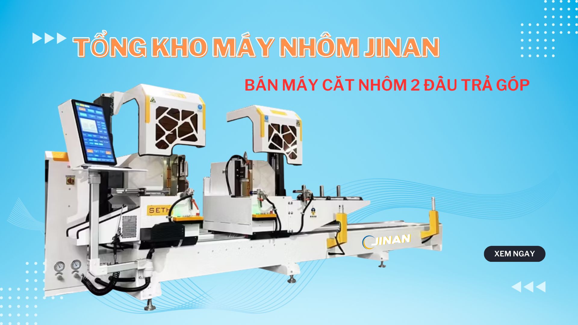 bán máy cắt nhôm 2 đầu trả góp