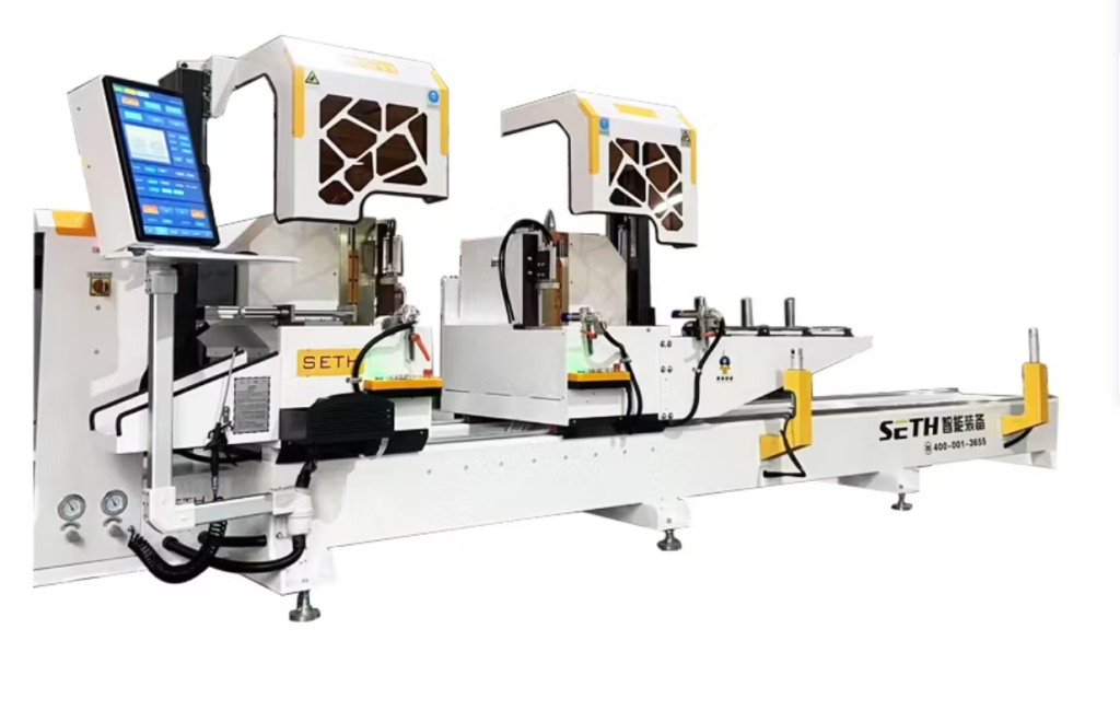 máy cắt nhôm 2 đầu cnc ngoại tuyến